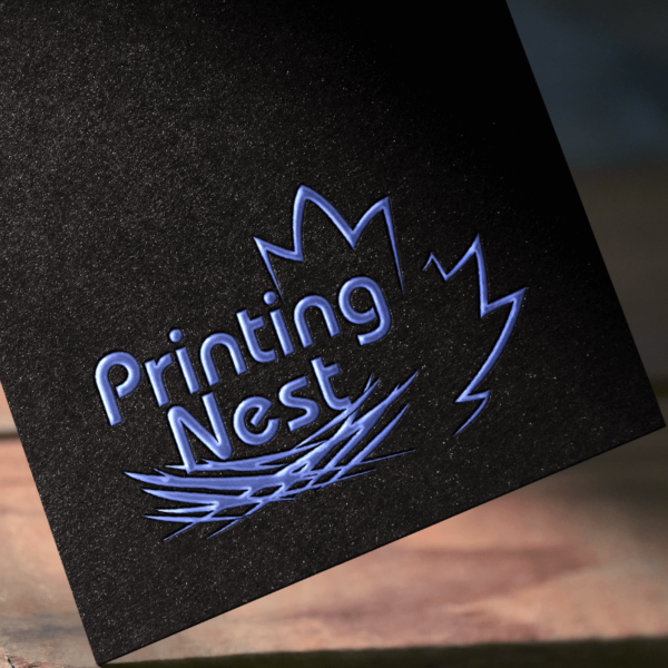 Blue Foil Business Cards Printing Nest