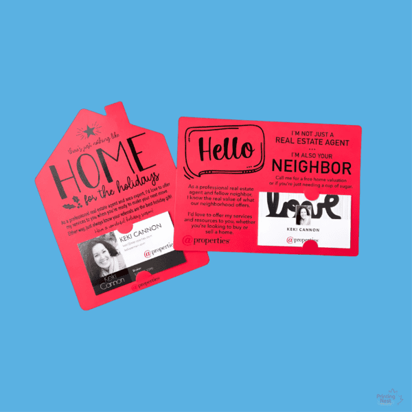 Custom Die Cut Matte Postcards for Realtors Printing Nest Orange County