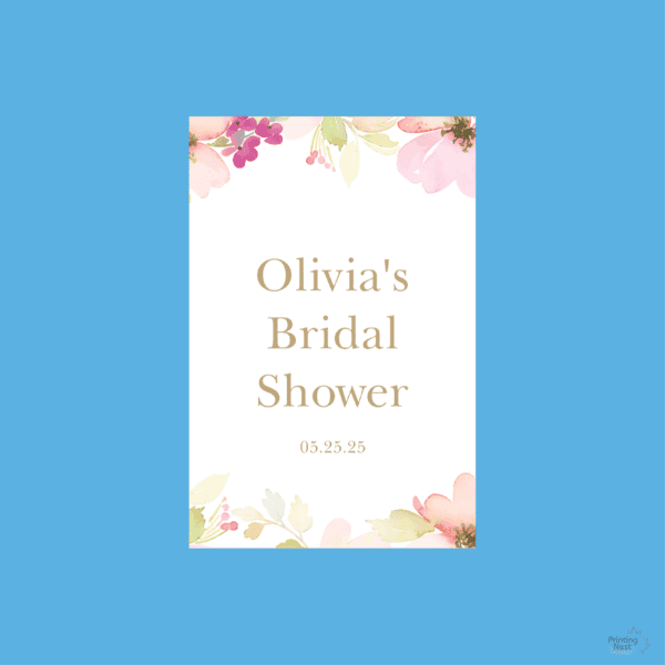 Custom Printed Bridal Shower Sintra PVC Signs Orange County Printing Nest