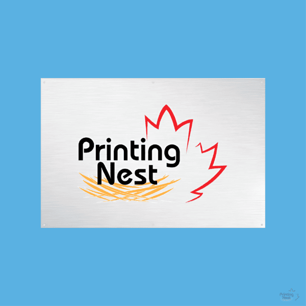 Custom Printed Brushed Silver Aluminum Signs Orange County Printing Nest