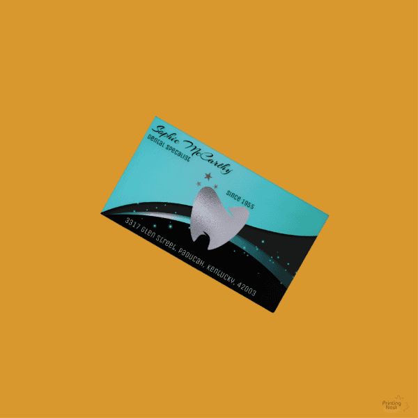 Custom Printed Dentist Foil Stamped Business Cards Orange County Printing Nest