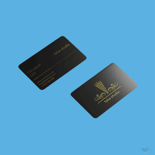 Custom Printed Raised Foil Business Cards Orange County Printing Nest
