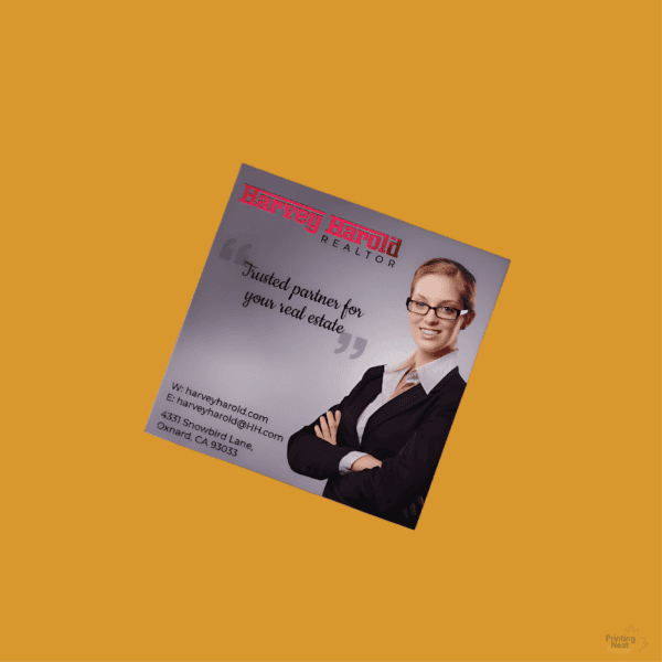 Custom Printed Real Estate Foil Stamped Business Cards Newport Beach Printing Nest