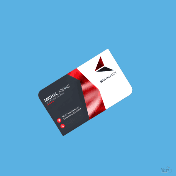 Custom Printed Red Foil Stamped Business Cards Orange County Printing Nest