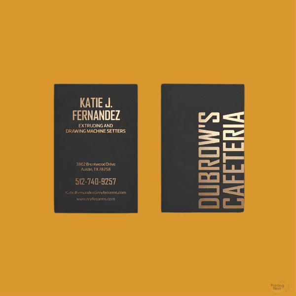Custom Printed Rose Gold Foil Stamped Business Cards Orange County Printing Nest