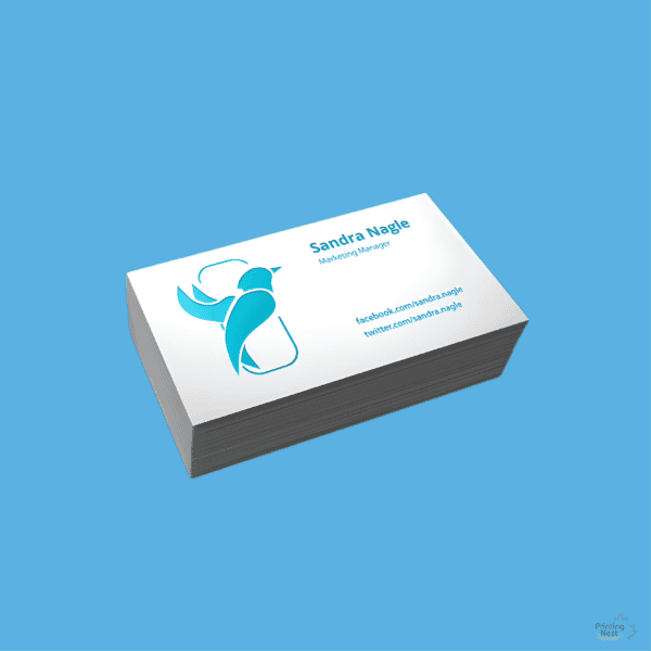 Custom Printed Teal Foil Stamped Business Cards Orange County Printing Nest