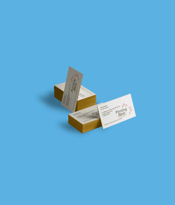 Gold Edge Custom Printed Business Cards Printing Nest