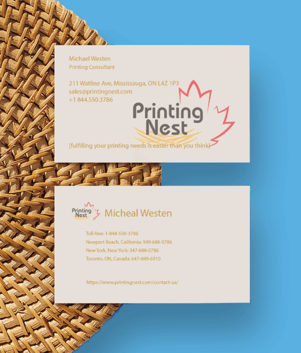 Natural Business Cards Printing Nest