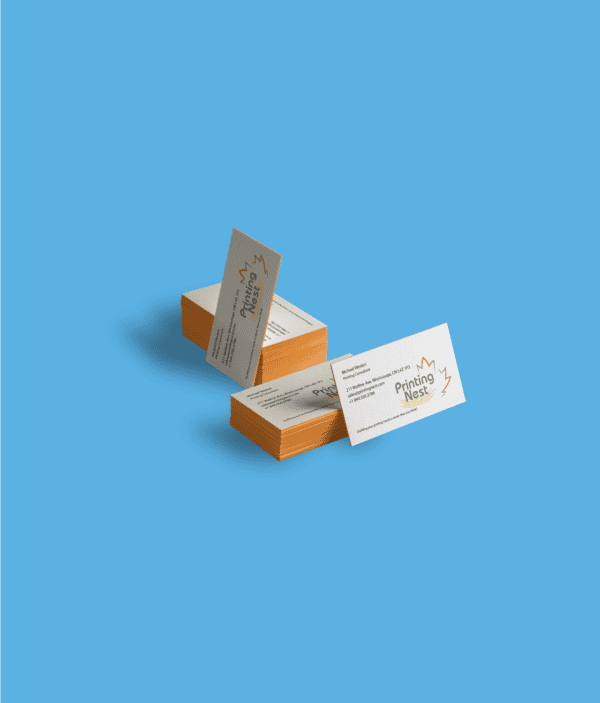 Orange Edge Custom Printed Business Cards Printing Nest