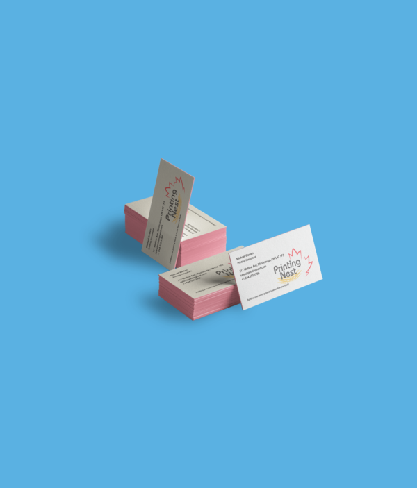 Pink Edge Custom Printed Business Cards Printing Nest