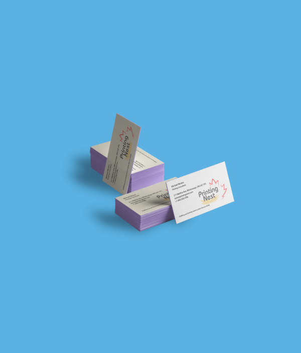Purple Edge Custom Printed Business Cards Printing Nest