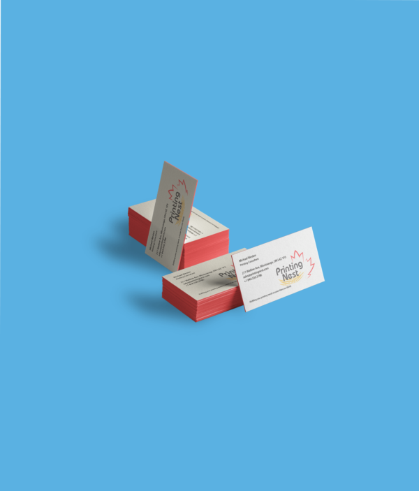 Red Edge Custom Printed Business Cards Printing Nest