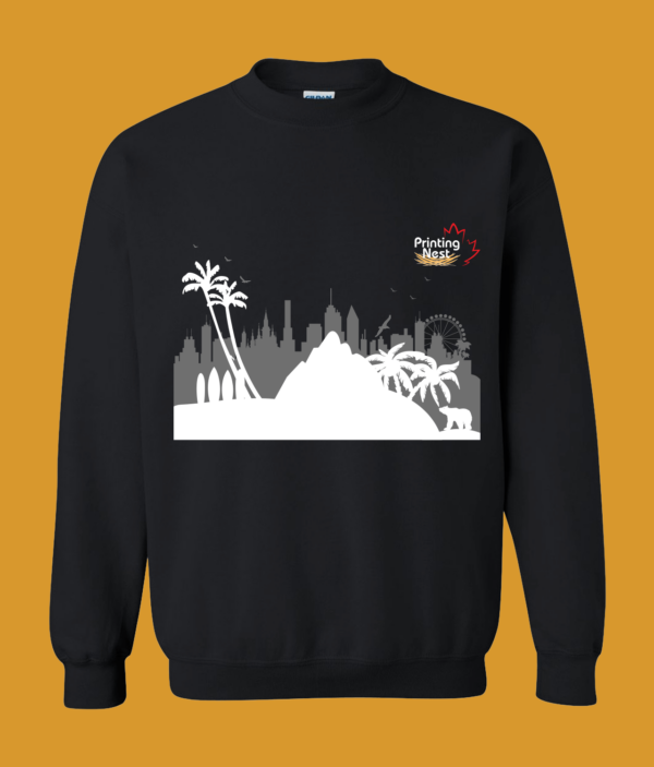 Custom Black Crewneck Printing Nest