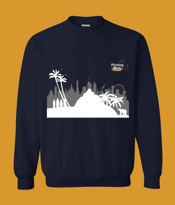 Custom Dark Navy Crewneck Printing Nest