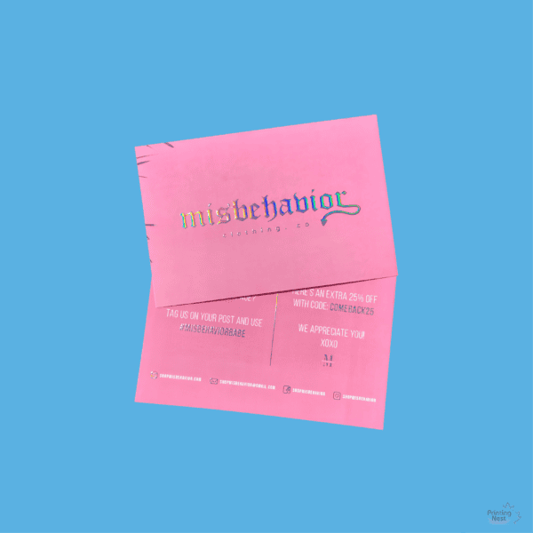 Custom Holographic Foil Business Cards Printing Nest