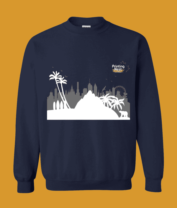 Custom Navy Crewneck Printing Nest