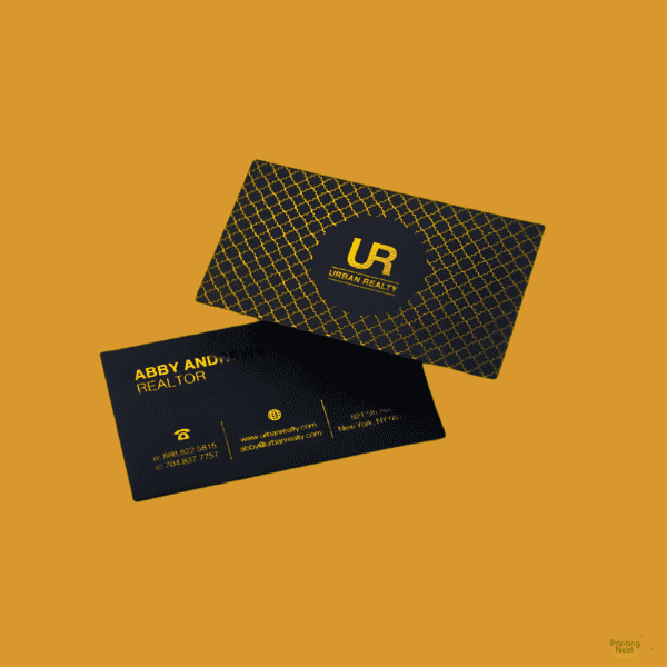 Custom Printed Luxury Onyx Suede Cards in Santa Ana Printing Nest