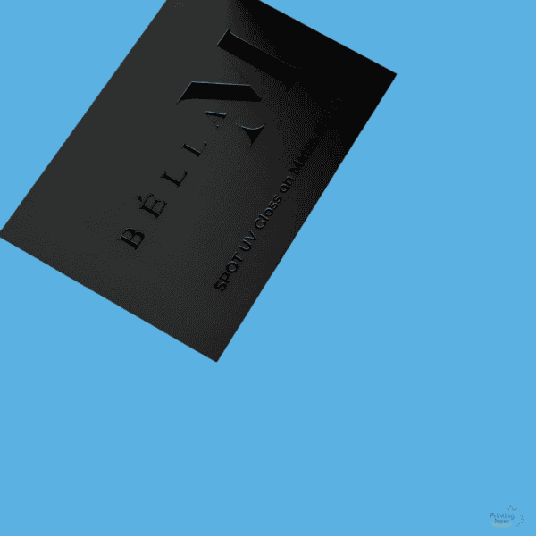 Custom Printed Raised Spot UV Black on Black Cards Orange County Printing Nest