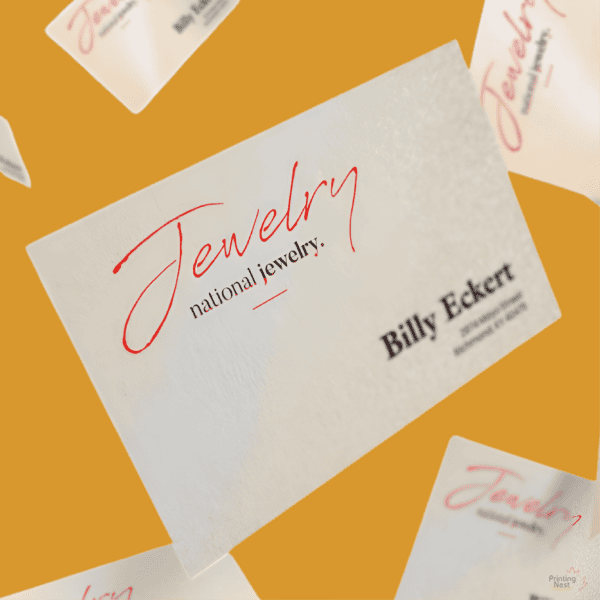 Custom Printed Shiny Pearl Business Cards Orange County Printing Nest