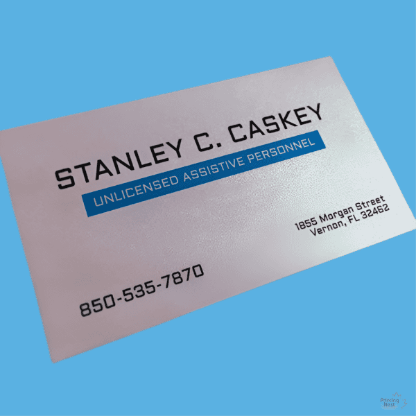 Custom Printed Silver Pearl Business Cards Orange County Printing Nest