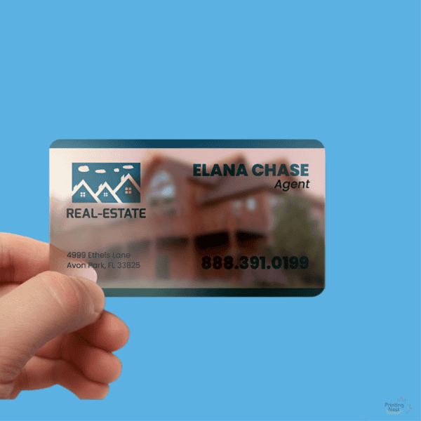 Custom Real Estate Plastic Business Cards Printing Nest