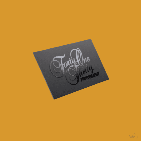 Custom Suede with Raised Spot UV Business Cards in Orange County Printing Nest