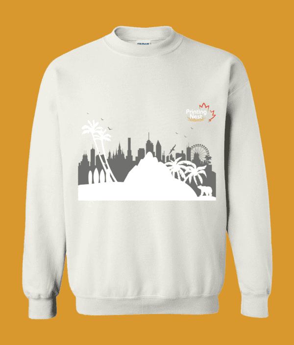 Custom White Crewneck Printing Nest