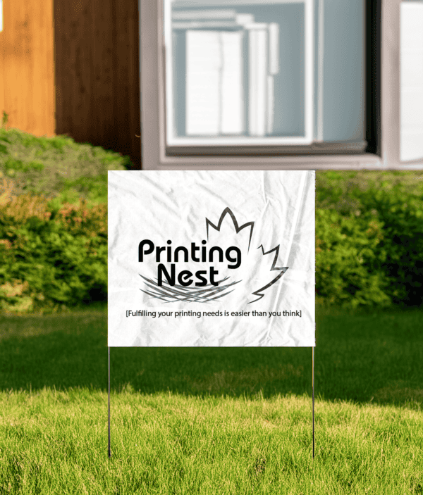 Custom Printed Lawn Bag Sign in Grass Printing Nest