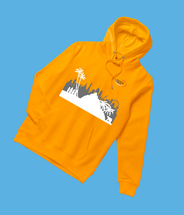 Custom Gold Yellow DTF Sweater Hoodie Printing Nest