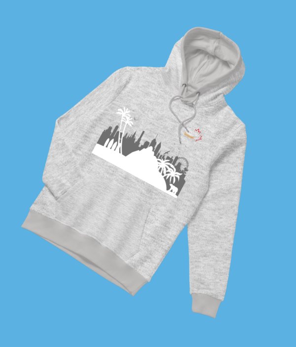 Custom Grey DTF Fleece Sweater Hoodie Printing Nest