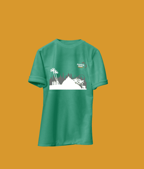 Custom Kelly Green DTF Print T-Shirt California Printing Nest
