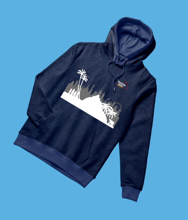 Custom Navy Blue DTF Fleece Sweater Hoodie Printing Nest