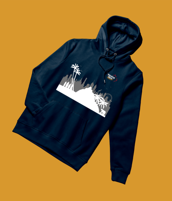 Custom Navy Blue DTF Sweater Hoodie Printing Nest