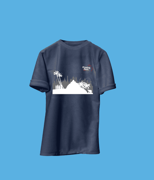 Custom Navy DTF Print T-Shirt California Printing Nest
