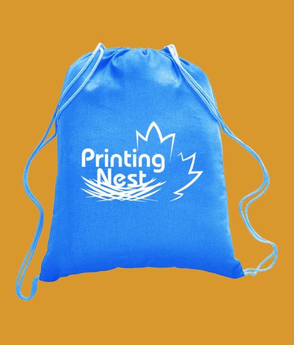 Custom Printed Drawstring-Bag-Blue Printing Nest