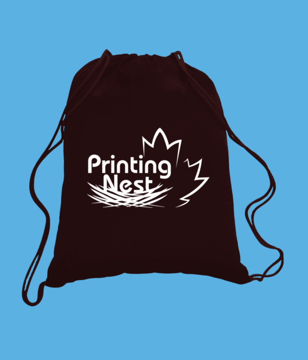 Custom Printed Drawstring-Bag-Maroon Printing Nest