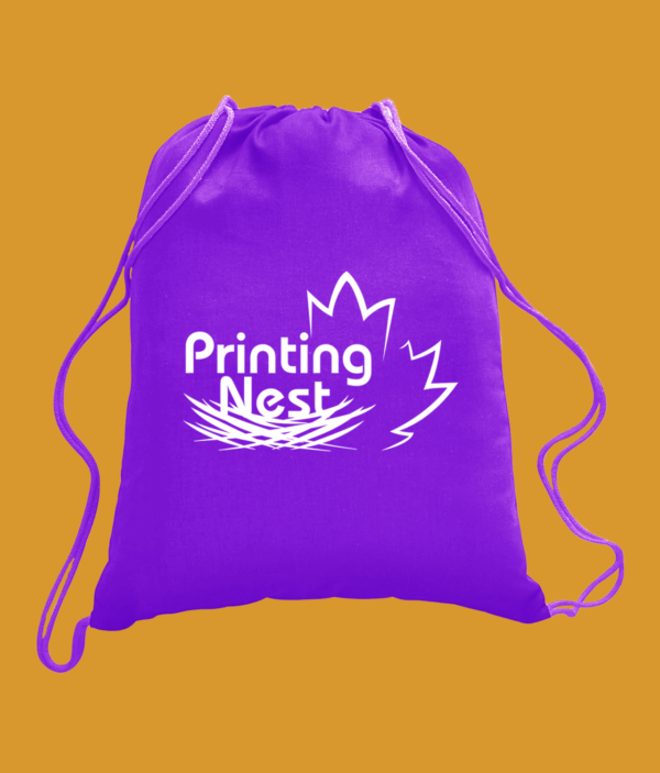 Custom Printed Drawstring-Bag-Purple Printing Nest