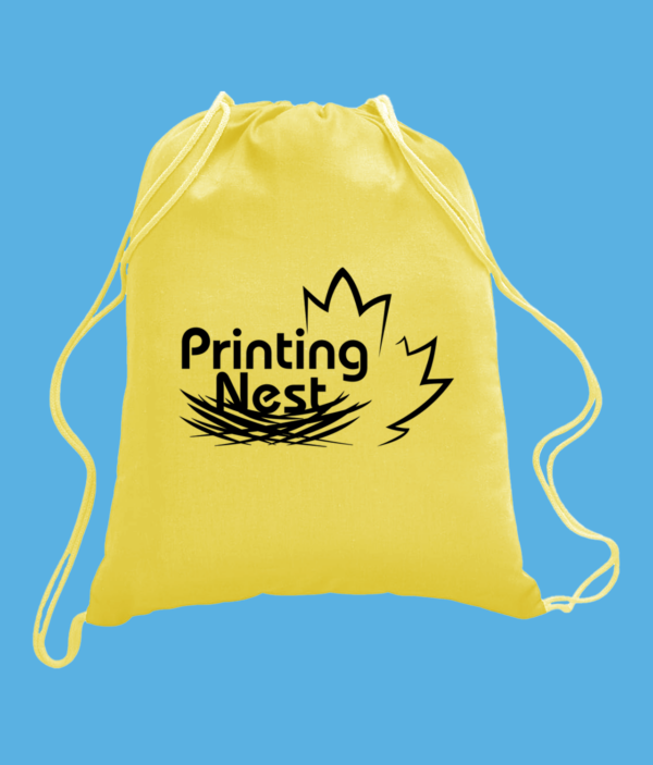 Custom Printed Drawstring-Bag-Yellow Printing Nest