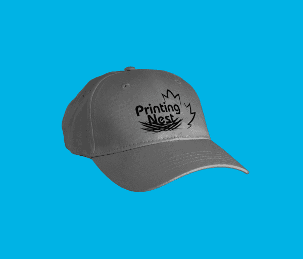 Custom Printed Embroidered Dark Grey Caps Printing Nest