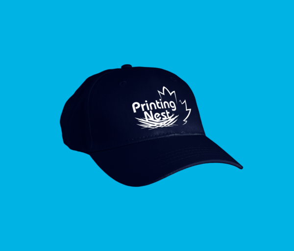 Custom Printed Embroidered Dark Navy Blue Caps Printing Nest