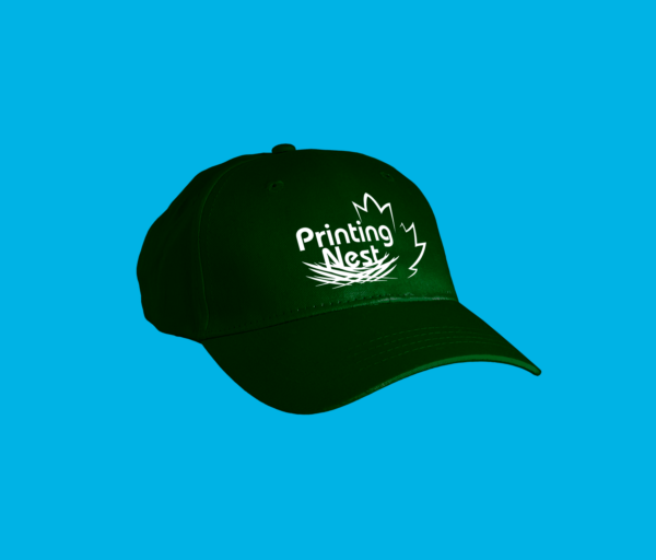 Custom Printed Embroidered Forest Green Caps Printing Nest