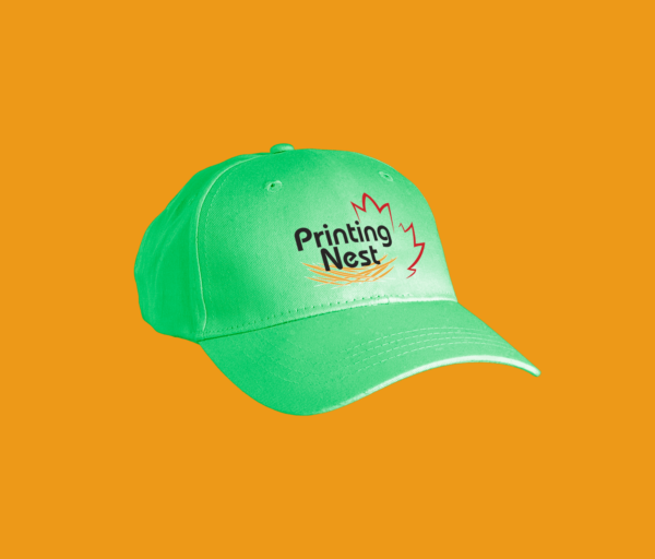 Custom Printed Embroidered Green Caps Printing Nest