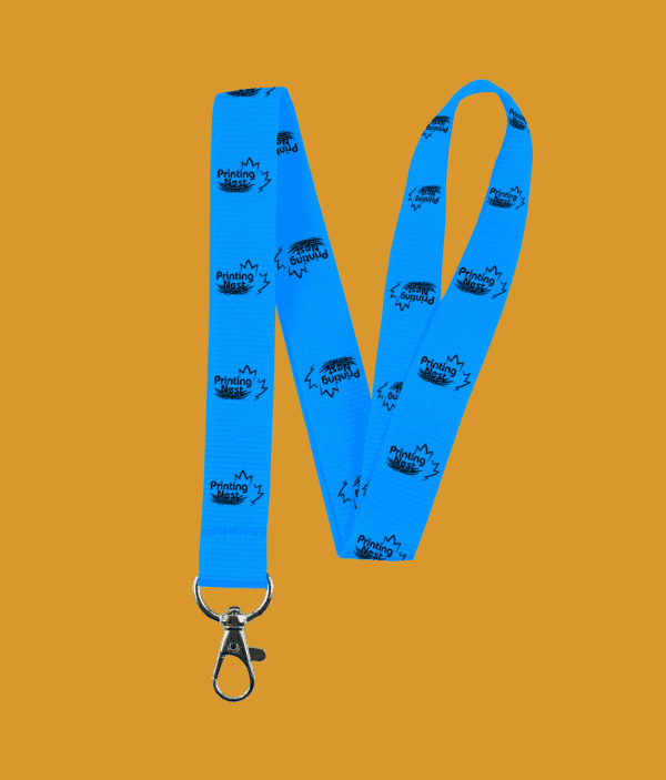 Custom Printed Lanyard Blue Printing Nest