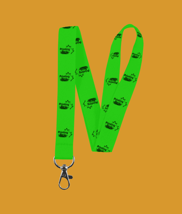 Custom Printed Lanyard Green Printing Nest