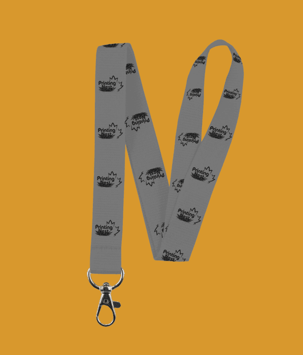 Custom Printed Lanyard Grey Printing Nest