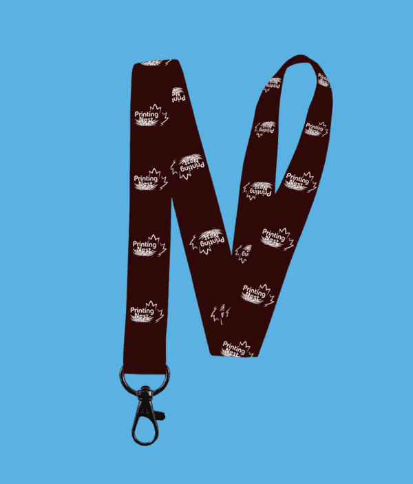 Custom Printed Lanyard Maroon Printing Nest