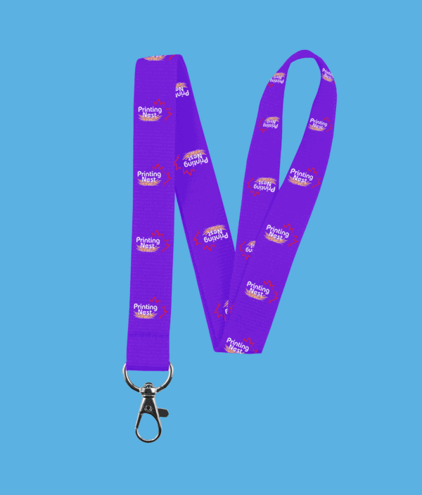 Custom Printed Lanyard Purple Printing Nest