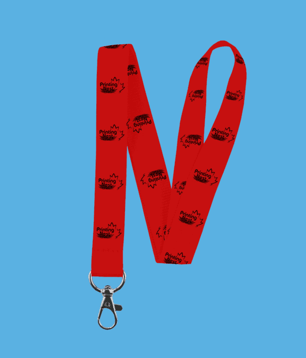 Custom Printed Lanyard Red Printing Nest