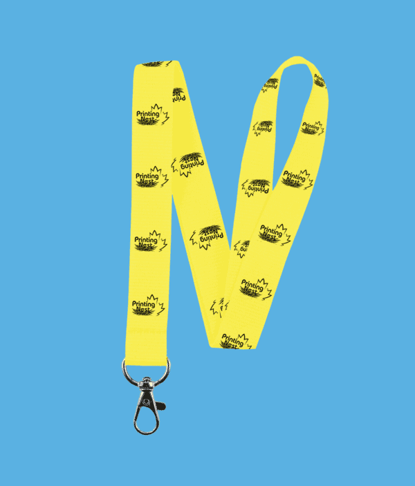 Custom Printed Lanyard Yellow Printing Nest