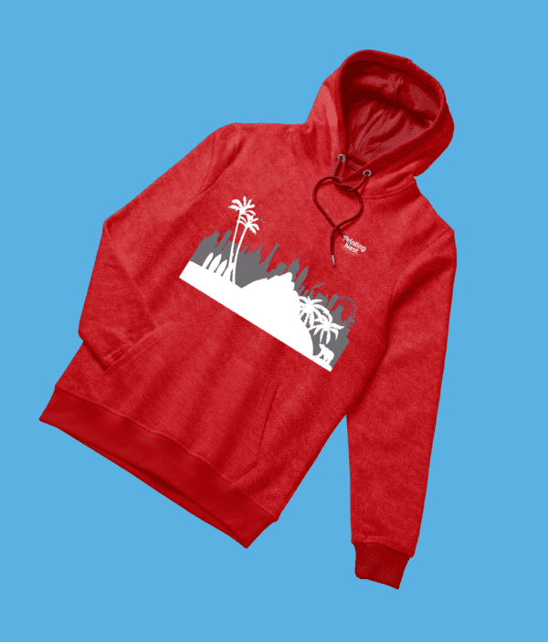Custom Red DTF Fleece Sweater Hoodie Printing Nest